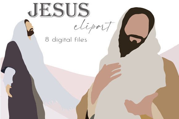 Catholic Clipart, Jesus Portrait Illustrations
