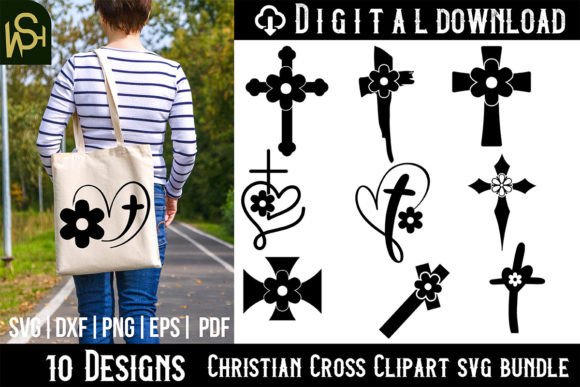 Christian Cross Clipart Svg Bundle & Crafts