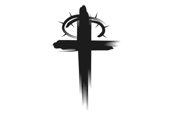 Christian Cross with Thorn Crown. Religi in Crafts