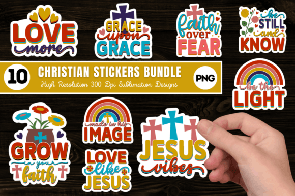 Christian Printable Sticker Bundle for Crafts