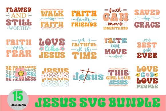 Christian Retro Svg Bundle for Crafts