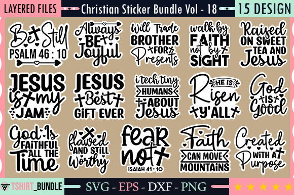 Christian Sticker Bundle Vol - 18 Crafts