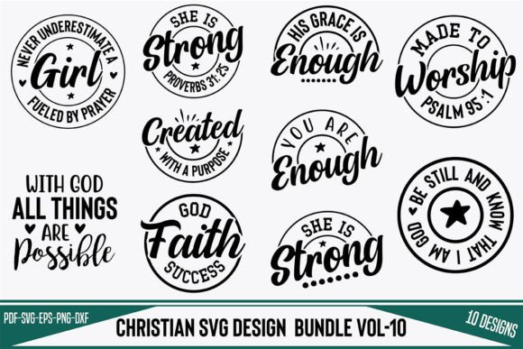 Christian SVG Design Bundle Vol-10 & Crafts