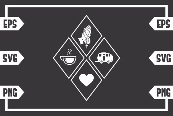 Coffee Jesus Heart and Camping Caravan Crafts