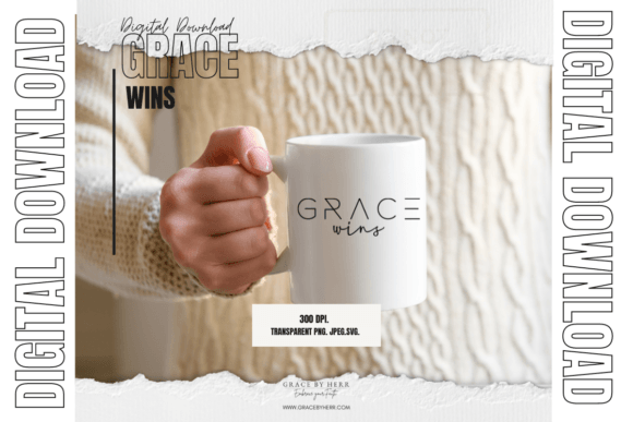Grace Wins Christian Scripture Print and Print Templates
