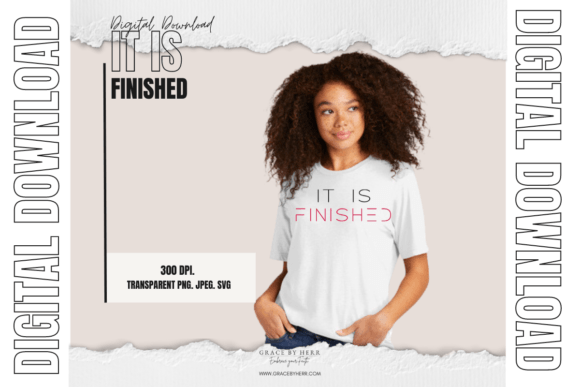 It is Finished Jesus Scripture Quote Print Templates