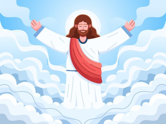 Jesus Ascending to Heaven Illustrations