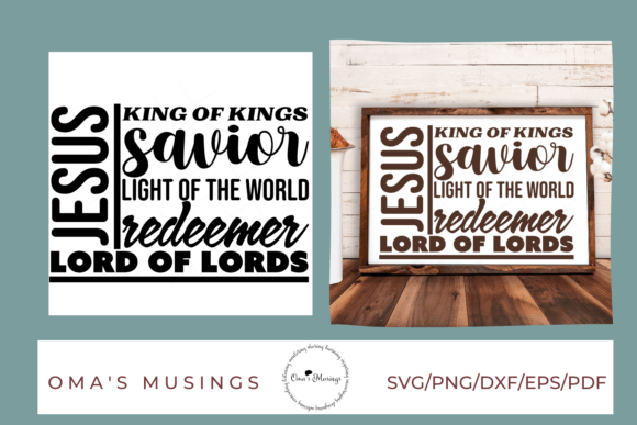 Jesus - Names of Jesus - Christian SVG Crafts