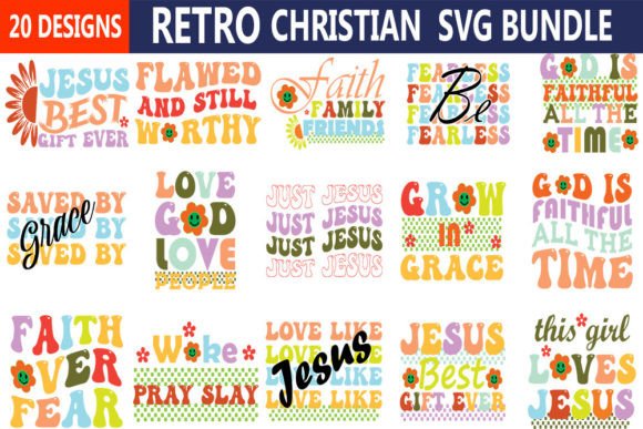 Retro Christian Svg Bundle - Crafts & Design